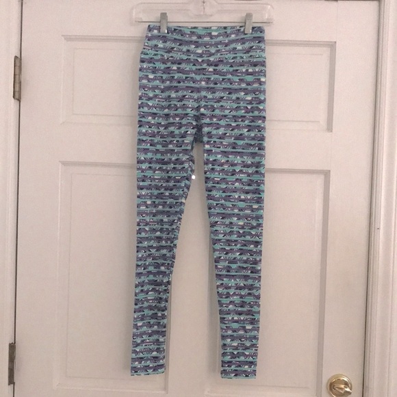 LulaRoe Abstract Linear Geometric Print LEGGINGS *One Size* - Picture 2 of 8